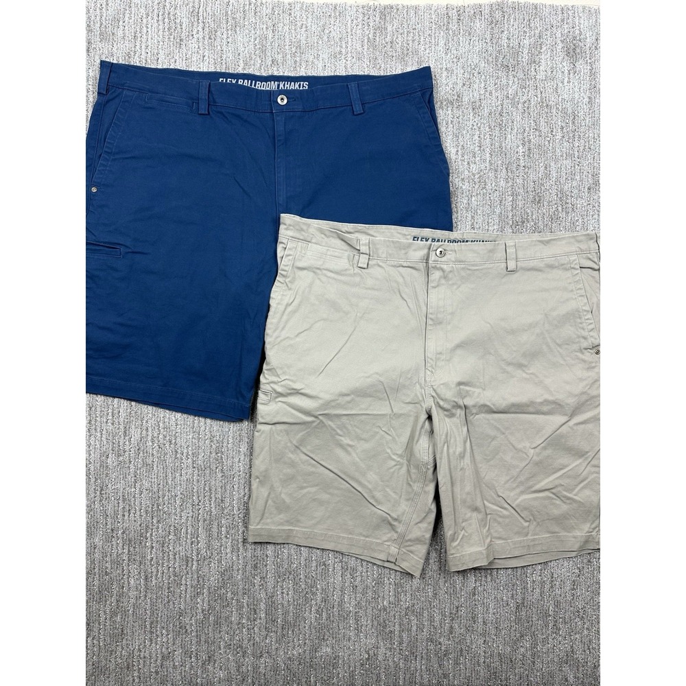 Lot Of 2 Duluth Trading Co Flex Ballroom Khakis Relaxed Fit Shorts Mens 44